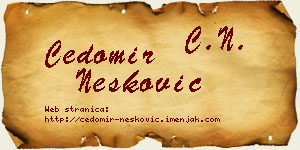Čedomir Nešković vizit kartica